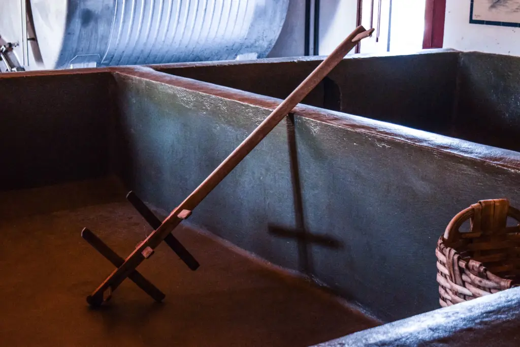 Wooden macacos will be used to push down the cap during fermentation.